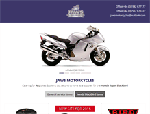 Tablet Screenshot of jaws-motorcycles.co.uk